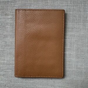 Classic Leather Passport Wallet in Tan